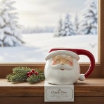 컴피시 아워 3D 산타클로스 세라믹 머그컵 크리스마스 커피잔 여행 테이블탑 음료 식기 : 대팔