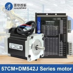[스테퍼모터] Leadshine 2상 NEMA23 스테퍼 모터 57CM06/13/23/26 +DM542J 24 - 50VDC Co2 aser 절단 및 조각 용 드라이버 키트... 