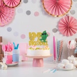 일종의 빅 딜 케이크 토퍼, 베이비 샤워 케이크 장식, 과일 피클, 재미있는 생일 파티 장식 용품 골드 글리터 : 룰라영