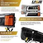 02 06 GMT800 픽업 프로젝터 WITHOUT 2006 트럭과 아발란치 지시등 LE 1 02-06 Avalanche Dark Sm : 트러스트001