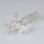 진공 유리 3방향 유량 제어 어댑터, 표준 24/40 테이퍼 조인트 및 실험실용 보로실리케이트 어댑터 PTFE 스톱콕 14/20 Joint : amazing002