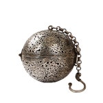 정교한 앤티크 구리 아로마테라피 볼 미니 홈 인센스 백플로우 버너 향낭 펜던트 차 예식용 : 늘이즈유통