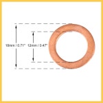 REPAIROCK 20pcs 구리 와셔 플랫 씰링 개스킷 링 스페이서 12 x 18 1.5mm 자동차 교체 부품용 : AMAZING001