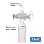 29/42 Male 유리 조인트와 2mm 호스 연결 실험실 제품을 갖춘 Adamas-Beta 구부러진 입구 어댑터 14/20 2mm : amazing002