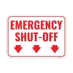 비상 차단 표지판 1개 35 6 x 25 4cm(14 x 10인치) 알루미늄 비상 분리 : 가디아-2