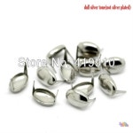 실버 톤 타원형 스파이크 리벳 스터드 스팟 8mm x 500 3/8인치 가방 의류 J1763   -2/8 개 : 미주피사