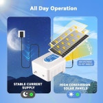 Po mx 태양광 발전소 에어레이터 380GPH 2pcs 30W 패널이 장착된 16W : 대십