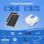 Po mx 태양광 발전소 에어레이터 380GPH 2pcs 30W 패널이 장착된 16W : 대십