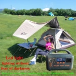 400W 휴대용 발전소 220V 선택 사양 태양광 발전기 192Wh 야외 비상용 파워뱅크 캠핑용 파워뱅크 400W Power Station 220V용 : 누트몰