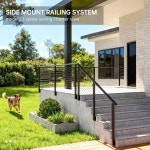 28-38도 계단용 Gykzz 4-12피트 무선 사이드 마운트 계단 케이블 난간 기둥, 좌측 시스템 3 141피트 케이블, 22개 특허 터미널... 