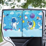 카 선쉐이드 - EOHMAK 카 사이드 윈도우 선쉐이드 커버 업그레이드 더블 오프닝 카 인테리어 커튼 선 블로커 블라인드 라이트 블루... 