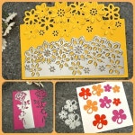 잡초제거호미 3개 세트 꽃 레이스 테두리 메탈 커팅 다이 몰드 나이프 스크랩북 스텐실 DIY 엠보싱 공예 제작 : 커버라기