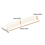 AS 축 스핀들론 2x 본 6현 일렉트릭 기타 브리지 안장 43 x 5.2 3.4 mm 커브드 R7.25인치 기타용 : 롤리몰