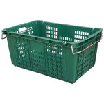 운반 상자 플라스틱 초록 사각 박스 농산물 과일 이사 바구니 : 바른 쇼핑