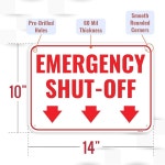 비상 차단 표지판 1개 35 6 x 25 4cm(14 x 10인치) 알루미늄 비상 분리 : 가디아-2