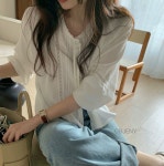 오브제니임대 | Pyt 프영띵 힐다 핀탁 펀칭 레이스 블라우스 (1color) _오브제니 : OBJENY 오브제니