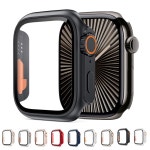 핸드폰케이스 Apple Watch 케이스 46mm 42mm 45mm 40mm 44mm 41mm 화면 보호기 PC 커버 + 유리 필름 울트라 시리즈로 변경 10 9 8 7 6 5... 