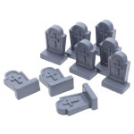 마이크로 조경 묘비 송진 주둥이 관 해골 할로윈 장식 미니어처 묘지 20 개 : 제스118