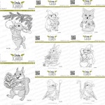 흔들의자에 앉아 뜨개질하는 토끼 우표 스크랩북 공예 사진 앨범 템플릿 수제 장식 1. F7590-stamps : 호걸쇼핑2호점