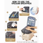 펌프 여행용 백팩과 함께하는 웨파드레 진공 백팩 시스템 확장형 압축 이지 가방 베이지색 : 아스타마켓몰