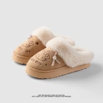 G1816 Nanbowan 공식 산리오 리본 슬리퍼 털 겨울 사무실 수족냉증 : 쿠마네상점