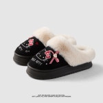 G1816 Nanbowan 공식 산리오 리본 슬리퍼 털 겨울 사무실 수족냉증 : 쿠마네상점