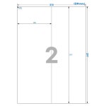 아이라벨 CL621MP 100매 2칸(2x1) 흰색무광방수 레이저 105x297mm R0 스티커 A4라벨 - 비트몰 bitmall.net 라벨프라자 clmp621 : 비트몰