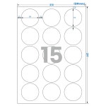 아이라벨 CL635MP 100매 원15칸(3x5) 흰색무광방수 레이저 지름54mm 원형라벨,  스티커 A4라벨 - 비트몰 bitmall.net 라벨프라자... 