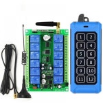 카메라 리모컨 433MHZ 산업용 RF 무선 원격 제어 스위치 조명 농장 스마트 홈 전원 제어에 대 한 DC 12V-48V 12CH 릴레이 수신기... 