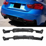 [광섬유] F33 F32 F36 디퓨저 리어 립 BMW 4 시리즈 M 스포츠 M4 2013-2020 액세서리 ABS 범퍼 스포일러 자동차 부품 : 바다글로벌8