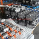 1 DN20 위생 스테인레스 스틸 볼 밸브 3방향 316 빠른 설치 공압 볼 밸브_복동 T 포트 밸브 : 바스키노