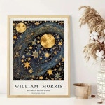 모리스 문 별이 빛나는 하늘 숲 벽 아트 인쇄 캔버스 회화 포스터 그림 거실 침실 식당 홈 장식 1. G2522-1 : 글로벌플랙스7호점