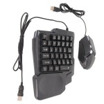 구시옴 한 손 RGB 게이밍 키보드와 마우스 콤보, 하프 핸드 기계식 느낌 키보드, 모바일, 게임용 : 하루하루담다