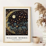 모리스 문 별이 빛나는 하늘 숲 벽 아트 인쇄 캔버스 회화 포스터 그림 거실 침실 식당 홈 장식 1. G2522-1 : 글로벌플랙스7호점