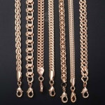 585 로즈 골드 컬러 목걸이, 꼬리 커브 직조 로프, 달팽이 링크 비즈 진주 체인, 50 cm, 60cm 쥬얼리 CN18 20inch 50cm : 0691