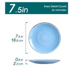세라믹 샐러드 접시 6종 19cm 보니타 블루 7.5 Inch Cool Color : 팡MARKET