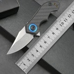 Z0022 포켓 나이프 CPM-20CV 블레이드 카본 파이버 핸들 휴대용 아웃도어 도구 사냥 기능 탑재 남성용 선물 : 트렌업산업