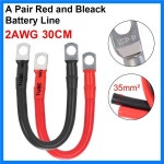 30/50CM 2AWG/4AWG PVC 순수 구리 케이블 자동차 배터리 연결 라인 와이어 3/8 M10 인버터 자동차 태양 광 연결 조각 : 푸어에센스