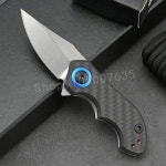 Z0022 포켓 나이프 CPM-20CV 블레이드 카본 파이버 핸들 휴대용 아웃도어 도구 사냥 기능 탑재 남성용 선물 : 트렌업산업