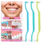 Gsbnjuy 6개 소프트 치간 칫솔 작은 머리 교정 세부 청소 칫솔과 가 포함된 칫솔을 더블 브레이스 싱글로 2인용으로 제공 : Studio Season