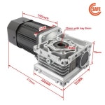 400W AC220V 기어 감속 모터+NMRV050 웜 감속기(속도 컨트롤러 포함) CW/CCW 출력 샤프트 25mm 비율 5~100 : must5a