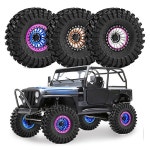 알루미늄 2.2인치 비드락 휠타이어 세트 (1/10 RC 크롤러 자동차 Axial SCX10 Wraith RR10 Capra Traxxas TRX4 YK4082 호환) : 팔팔정... 