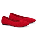 프랭크 멀리 여성 플랫슈즈 스퀘어 아치 부착 세탁 토 슈즈에 슬립 니트 지지대 작업용 발레 가능한 메쉬 Black 6 : 루디아럭스.ludialux