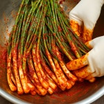 국내산 가정용 맛있는 파김치 쪽파 실파 무침 맛집 1kg : 산마을농장