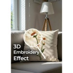 자수 패턴이 있는 아르비베 장식용 벨벳 세트 가능 지퍼 크림 원단 베개 세탁기 2피스 이탈리아 커버 세탁 : 루디아럭스.ludialux