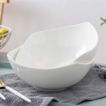 ASWRTYJO 본 차이나 식기 그릇 수프 샐러드 뿔(E) A 1 : 드보라.debora