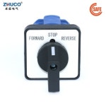 ZHUCO SZW26/LW26-20 2상 8단자 20A 3단 기어 3방향 역전 전환 범용 전원 차단 캠 노브 스위치 64/48mm 패널 : 원스탑상사