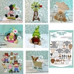 소 어린 농장 동물 금속 절단 다이 스크랩북 일기 장식 스텐실 엠보싱 템플릿 인사말 카드 1. F5971-stamps : 호걸쇼핑35호점