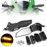 바이크 오토바이 백미러는 CFMOTO NINJA Yamaha 신호등 조정 가능 회전식 바람 날개 : 펑키캣