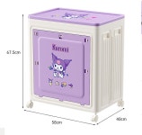 G1817 산리오 이동식 수납함 접이식 정리박스 대용량 바퀴형 귀여운 옷방 꾸미기 : 쿠마네상점